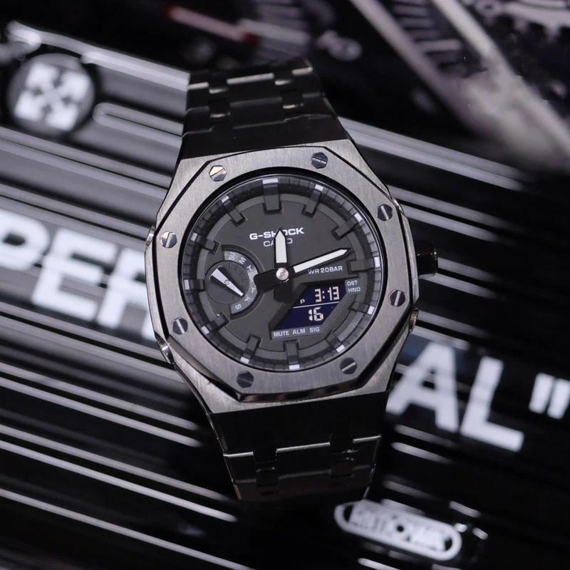 G-shock GA-2100SKE-7A カシオークステンレスケース