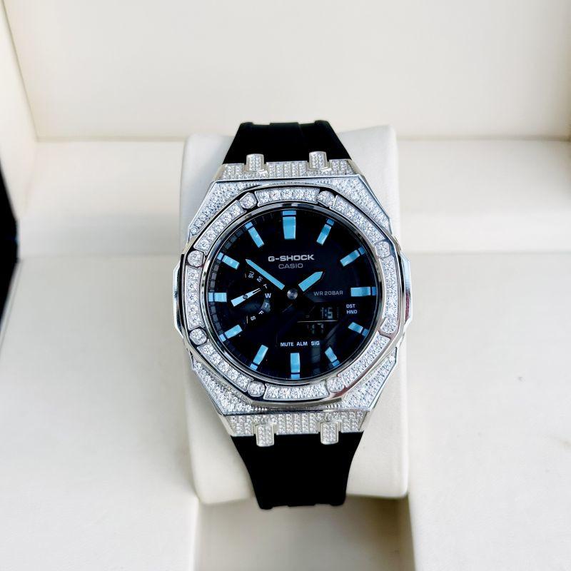 CASIO G-SHOCK GA-2100 カスタム カシオーク ステンレス G-SHOCK G-shock GA-2100-1A2 カシオーク ステンレスクリスタル