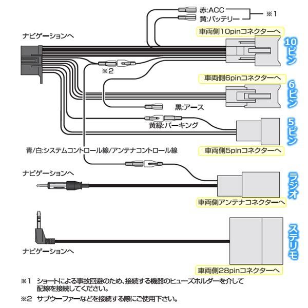 パイオニア カロッツェリア トヨタ ステリモ 28ピン ナビ取付 ダイレクト ハーネスキット カプラーオン 専用コネクタ ストリート AH-39｜strasse-ec｜03