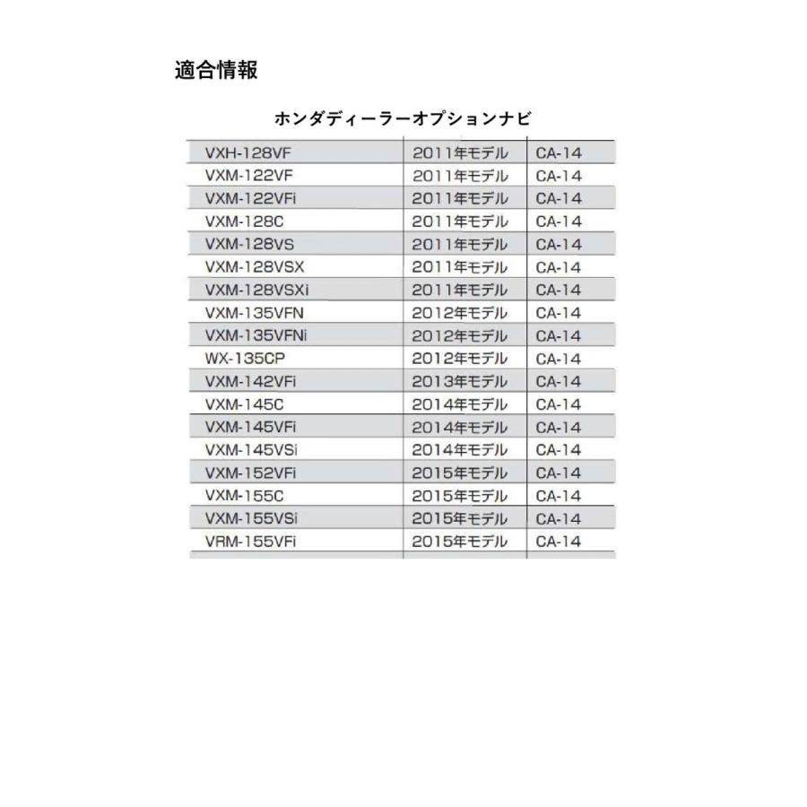 ホンダ DOPナビ用 バックカメラ RCA端子変換コネクターケーブル ストリート CA-14｜strasse-ec｜02