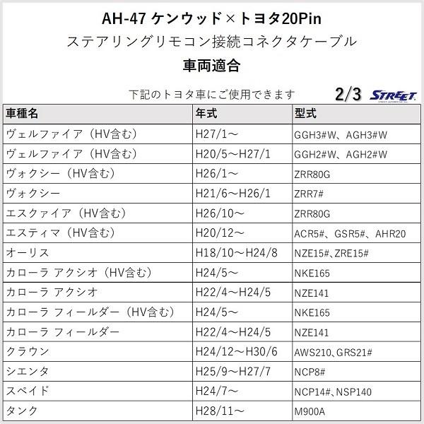 STREET（車） ケンウッドナビ トヨタ ステリモ20Pin車専用 ステ