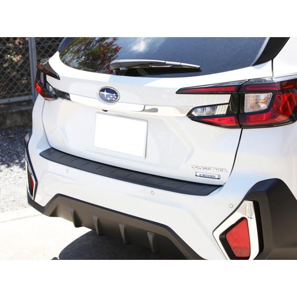 クロストレック インプレッサ リアバンパー ガード カーボン調 キズ