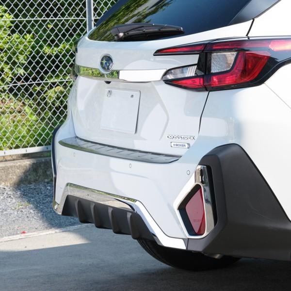 クロストレック インプレッサ リアバンパー ガード シルバー