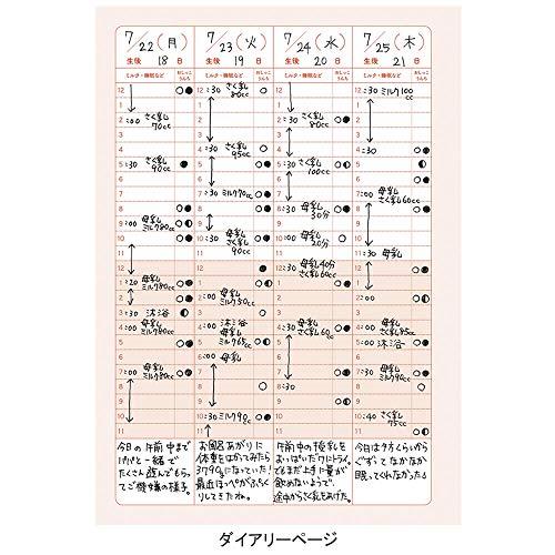 マークス ポニー・A5/ベビーダイアリー/ブルー CDR-BDR01-BL 育児日記 育児日誌 育児ダイアリー 成長記録 子供 ギフト 日付フリ｜straw-osaka｜03