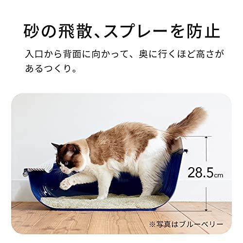 【OFT】 メガトレー 本体 グレー 【 猫用 トイレ 本体 】 大きい猫 大きいトイレ ゆったり広々サイズ 飛び散り防止カバー付き サイズ（約｜straw-osaka｜03