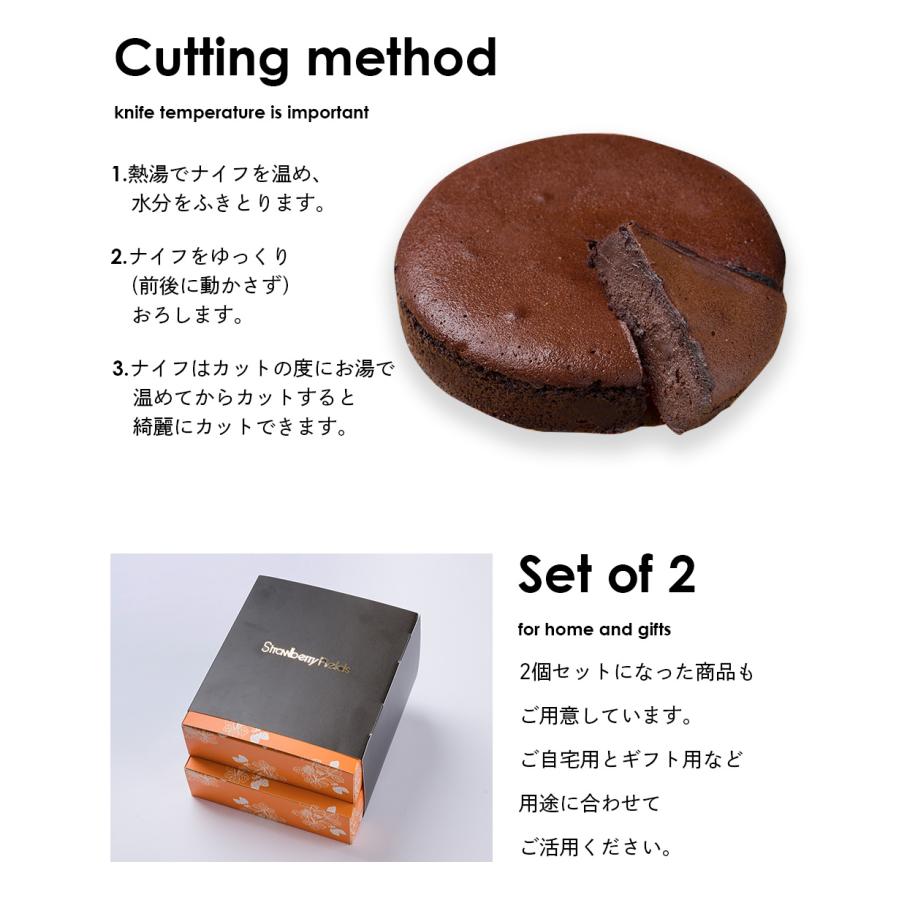 濃厚チョコケーキ×2個セット チョコ 濃厚 チョコケーキ 5号 15cm径