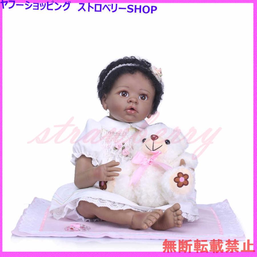 55cm 布 シリコンーン 女の子 赤ちゃん 人形 リボーンドール リアル 黒い肌 抱き人形 抱き人形 驚きの値段 Themtransit Com