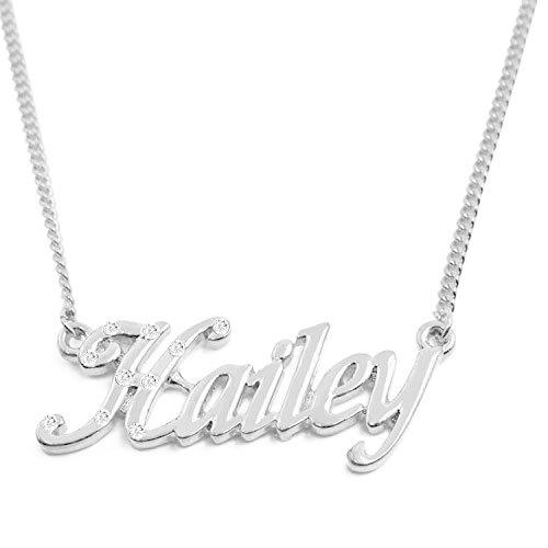 全国組立設置無料 Hailey ネームネックレス 18k ホワイトゴールドメッキ パーソナライズされた上品なネックレス ジュエリーギフト 女性 ガールフレンド 母 Ys Strawberry Cats 通販 Yahoo ショッピング 格安即決 Www Lequotidien Mr