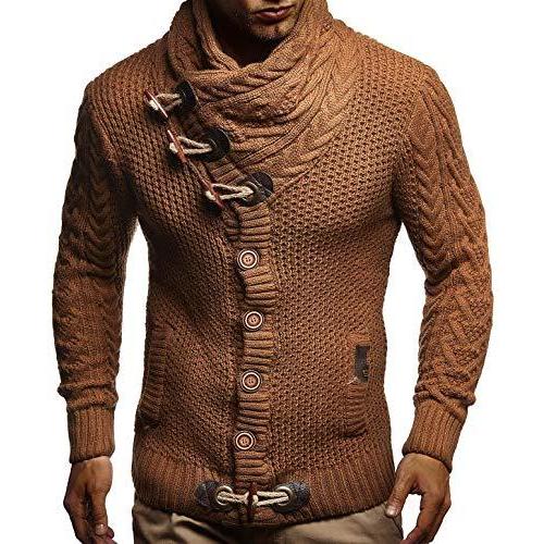 Leif Nelson メンズ プルオーバー ニットジャケット タートルネック 冬用 カーディガン 冬用 タートルネック プルオーバー Ln4 セーター カジュアル ジャンパー パーカー Ys Strawberry Cats