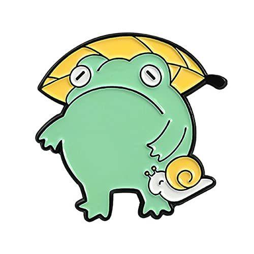 面白いカエル カタツムリ エナメルブローチ バックパック ピン バックパック 衣類 ピン コスプレ衣装 動物ジュエリー