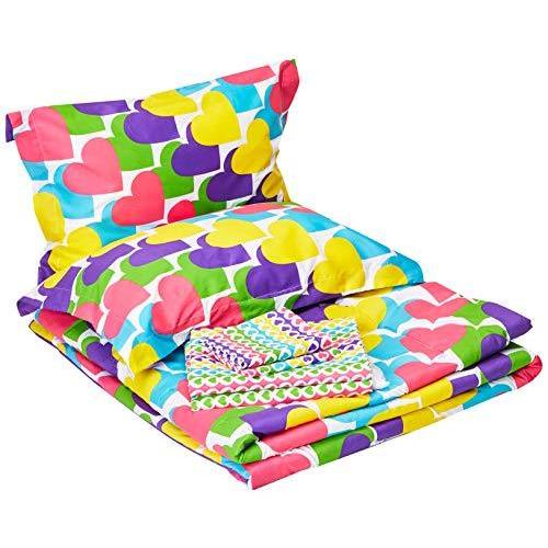 【予約中！】 Dream Factory Casual Rainbow Hearts Comforter Set, Full, Multicolor その他インテリア雑貨、小物
