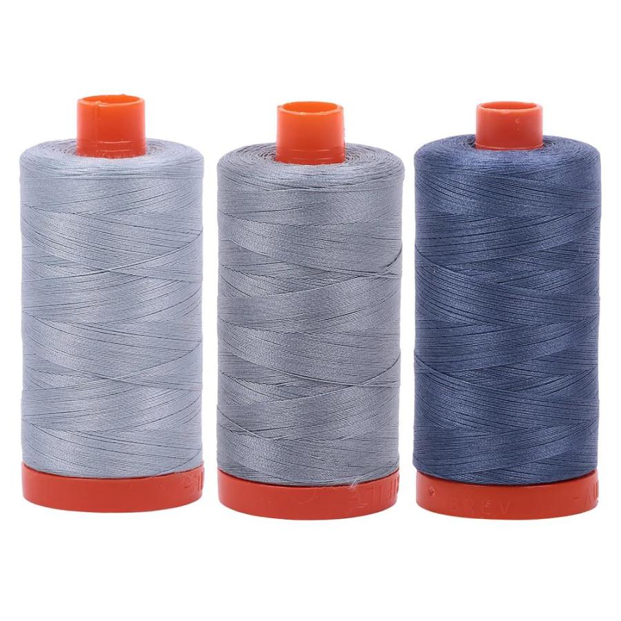 Aurifil 50wt エジプト綿糸 ラージ 1422ヤードスプール Aurifil 空糸ケース 12スプール容量 (スプール3束、番号1248 2