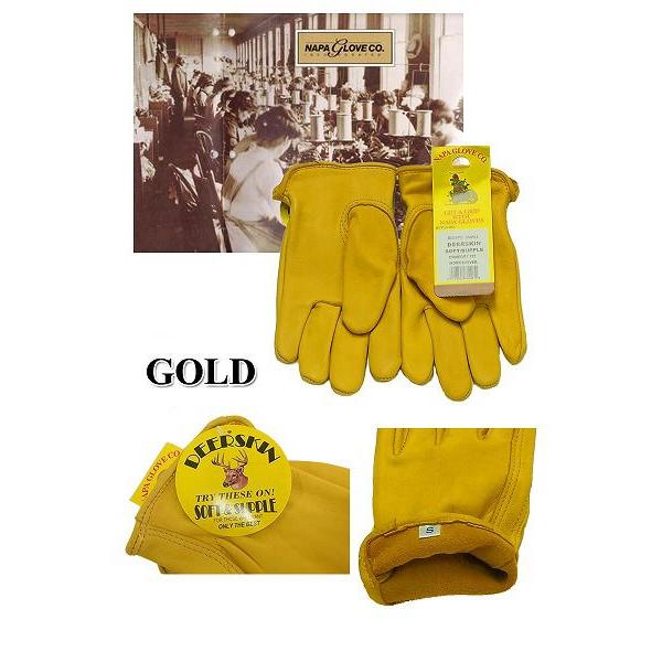 NAPA GLOVE ナパグローブ 裏地無し 800SP GOLD DEERSKIN DRIVER ゴールド ディアスキン ドライバー グローブ　鹿革手袋 22018　爆買 |  | 01