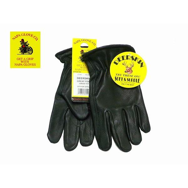 NAPA GLOVE ナパグローブ 815 BLACK DEERSKIN GREAT FEEL ブラック ディアスキン ドライバー グローブ 鹿革手袋　裏地無し 22019 爆買 | 