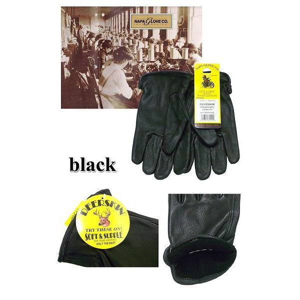 NAPA GLOVE ナパグローブ 815 BLACK DEERSKIN GREAT FEEL ブラック ディアスキン ドライバー グローブ 鹿革手袋　裏地無し 22019 爆買 |  | 01