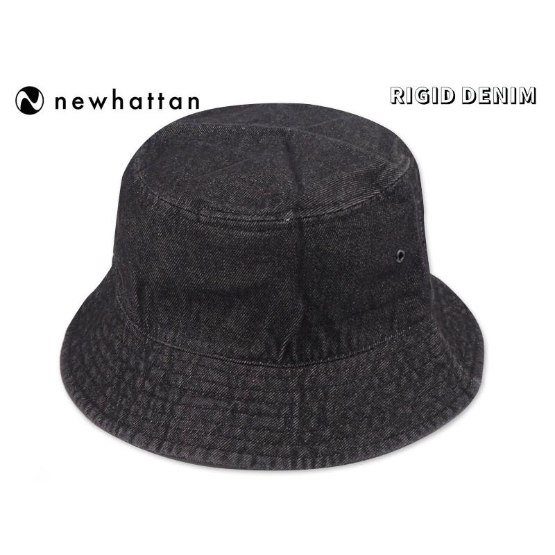 NEWHATTAN ニューハッタン COTTON STONE WASHED BUCKET HATS RIGID