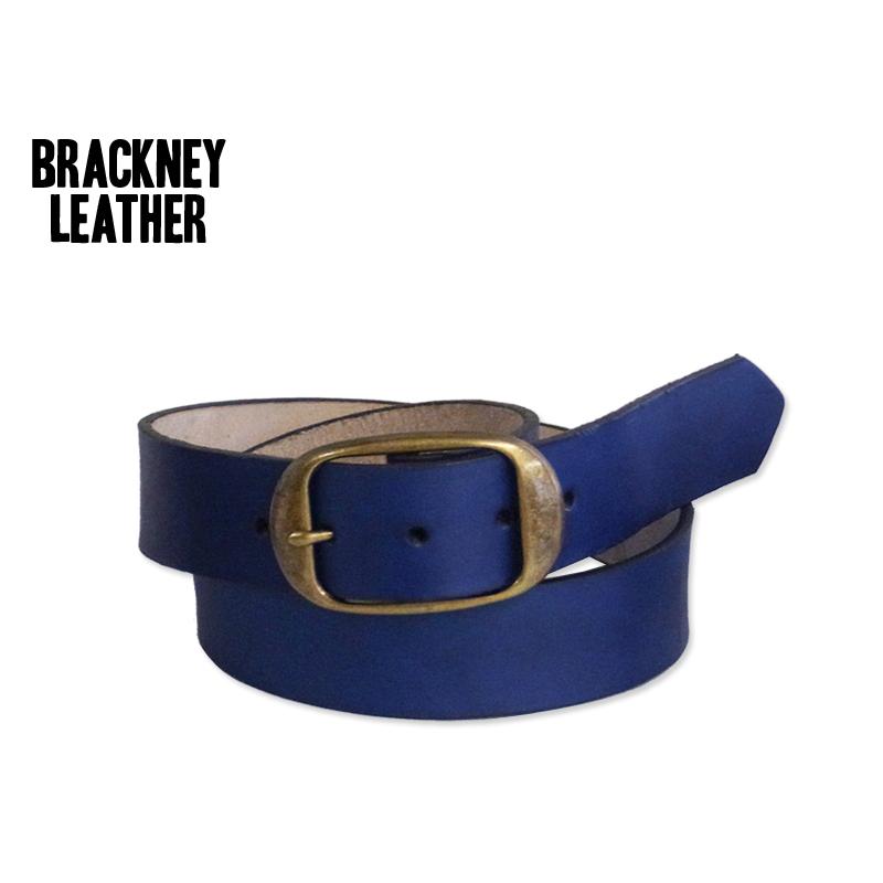 BRACKNEY LEATHER WORKS【ブラックニーレザーワークス】LEATHER PLAIN BELTS BLUE レザー プレーン ベルト ブルー 12206 13667　21029　23043 | 