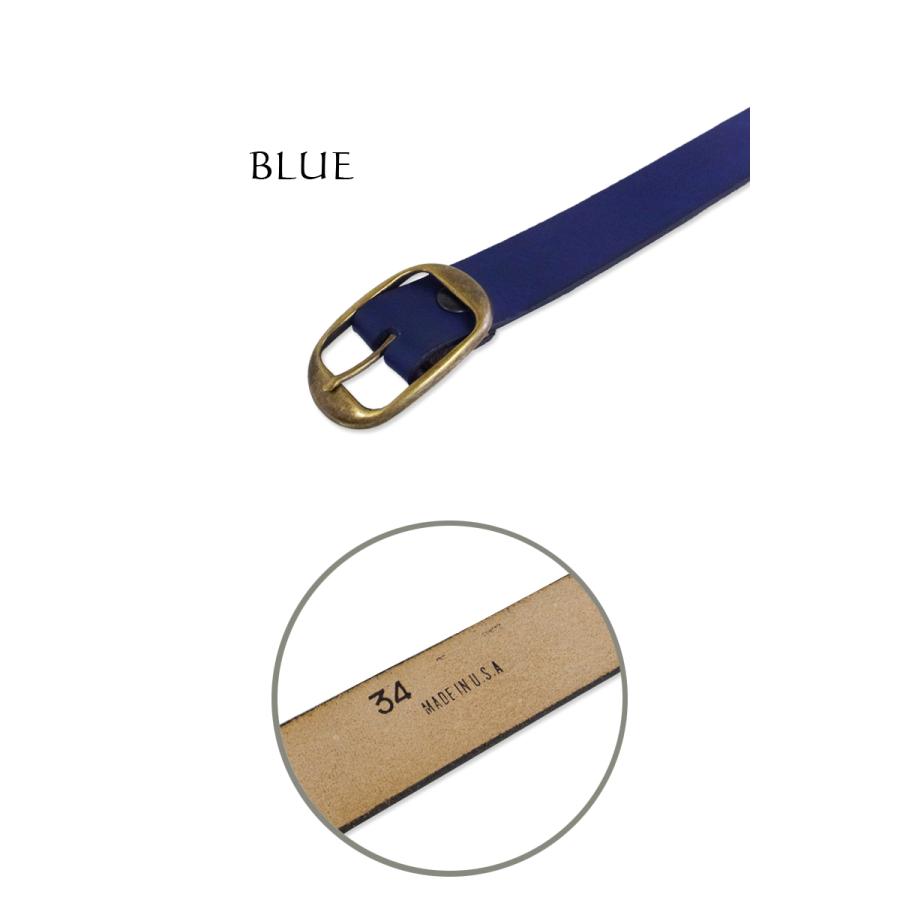 BRACKNEY LEATHER WORKS【ブラックニーレザーワークス】LEATHER PLAIN BELTS BLUE レザー プレーン ベルト ブルー 12206 13667　21029　23043 |  | 01