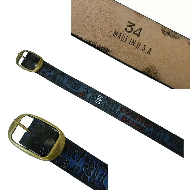 BRACKNEY LEATHER WORKS【ブラックニーレザーワークス】アメリカ製型押レザーベルトBELT　カントリーダンス柄　NO,9 13667　21028　23042 |  | 01
