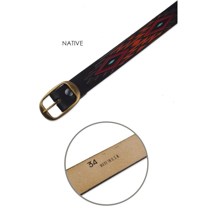 BRACKNEY LEATHER WORKS【ブラックニーレザーワークス】LEATHER WORKS BELTS NATIVE レザー ベルト ネイティブ NO,27 13666　21028 |  | 01