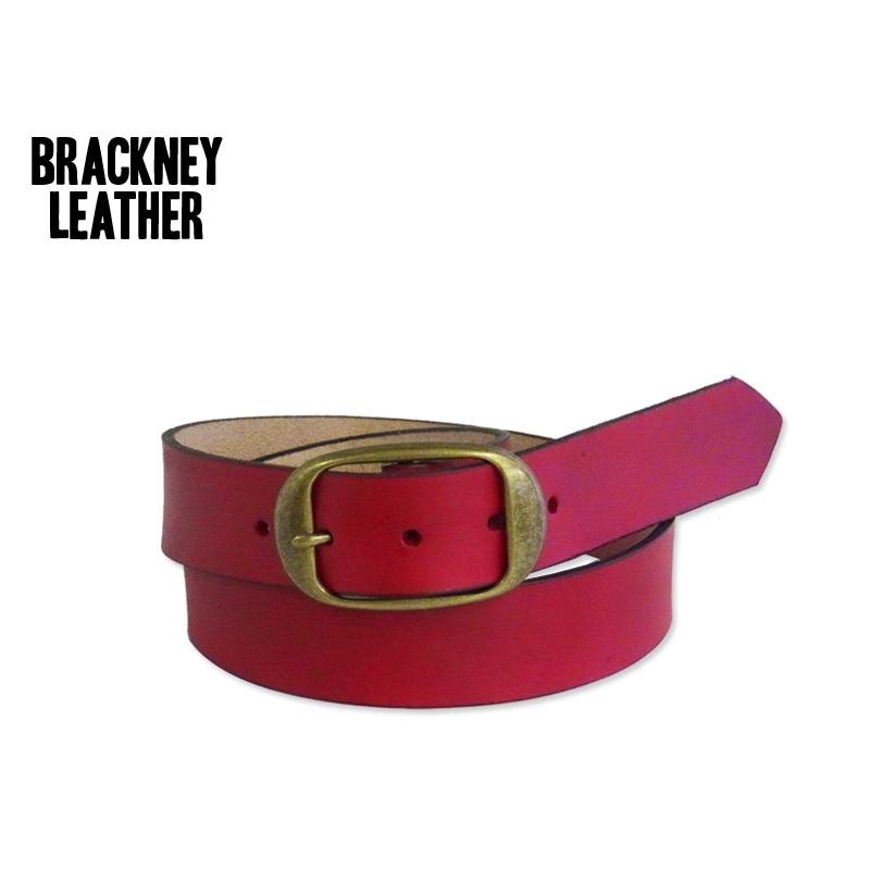 BRACKNEY LEATHER WORKS【ブラックニーレザーワークス】LEATHER PLAIN BELTS RED レザー プレーン ベルト レッド 12206 13667　21029　23043 | 