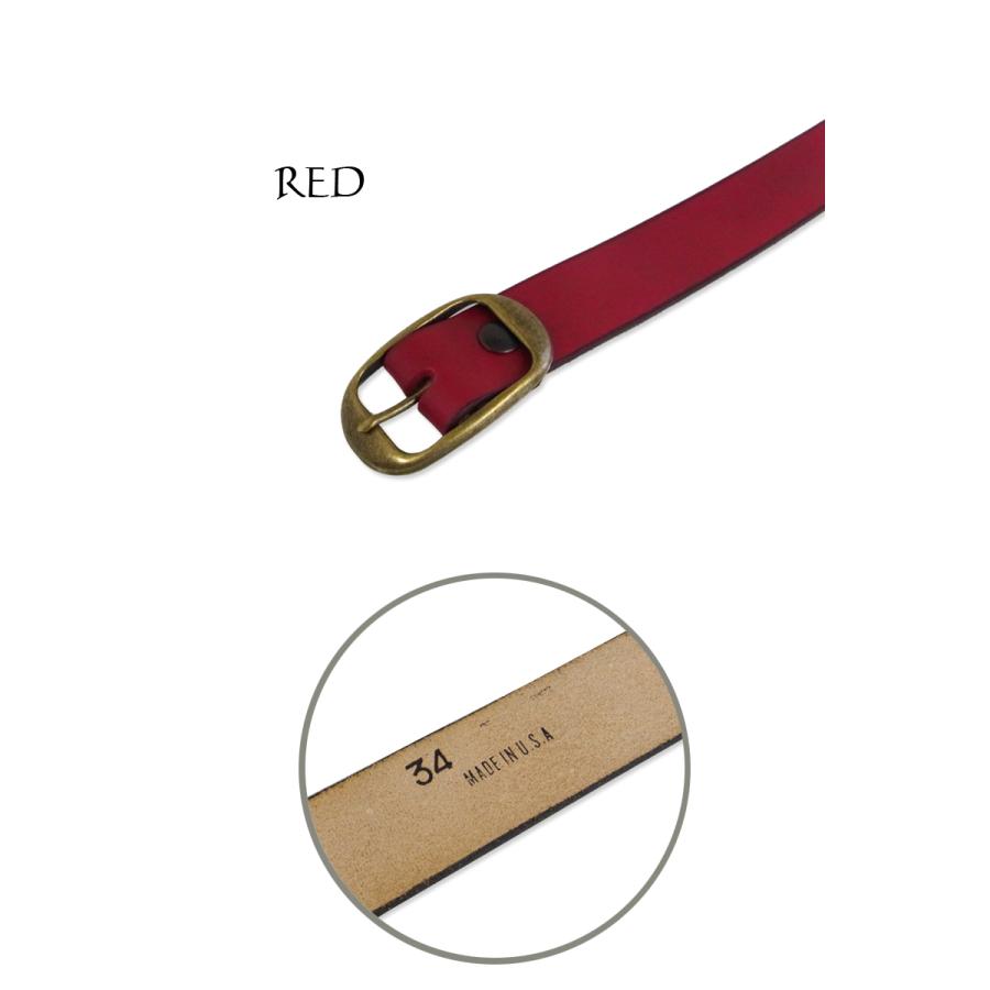 BRACKNEY LEATHER WORKS【ブラックニーレザーワークス】LEATHER PLAIN BELTS RED レザー プレーン ベルト レッド 12206 13667　21029　23043 |  | 01