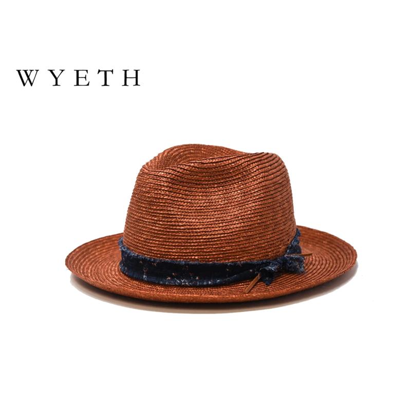 WYETH【ワイエス】ARCHIE STRAW HAT RUST アーチー ストローハット ラスト[メンズ レディース] | 