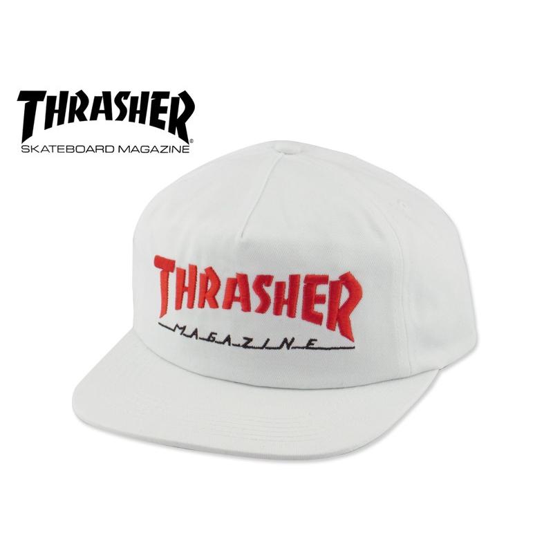 THRASHER【スラッシャー】MAGAZINE LOGO TWO-TONE CAP WHITE マガジン ロゴ 2トーン ホワイト 15375 [メンズ レディース]｜stream-hat