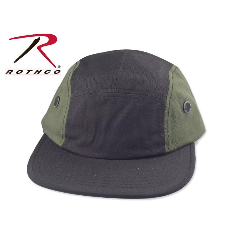 ☆ROTHCO【ロスコ】5 Panel Military Street Cap Black/Olive 5パネル ミリタリーキャップ ブラック/オリーブ 17825[メンズ レディース]　21022 | 