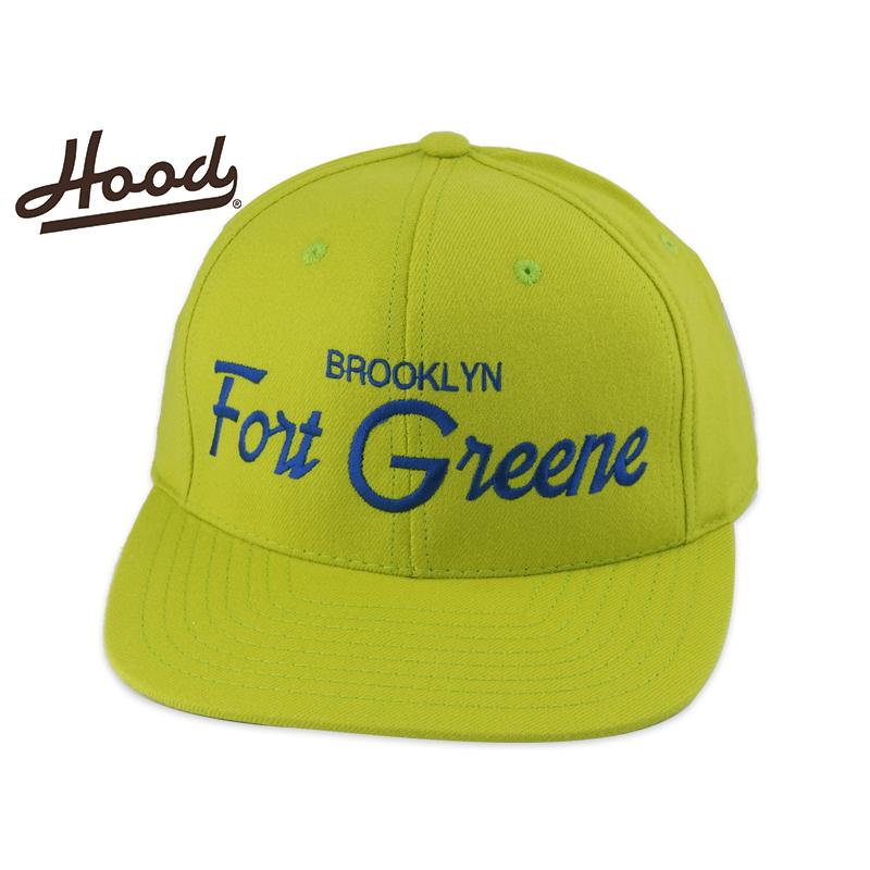 HOOD HAT【フードハット】BROOKLYN FORT GREEN SNAPBACK LIME ブルックリン フォート・グリーン スナップ