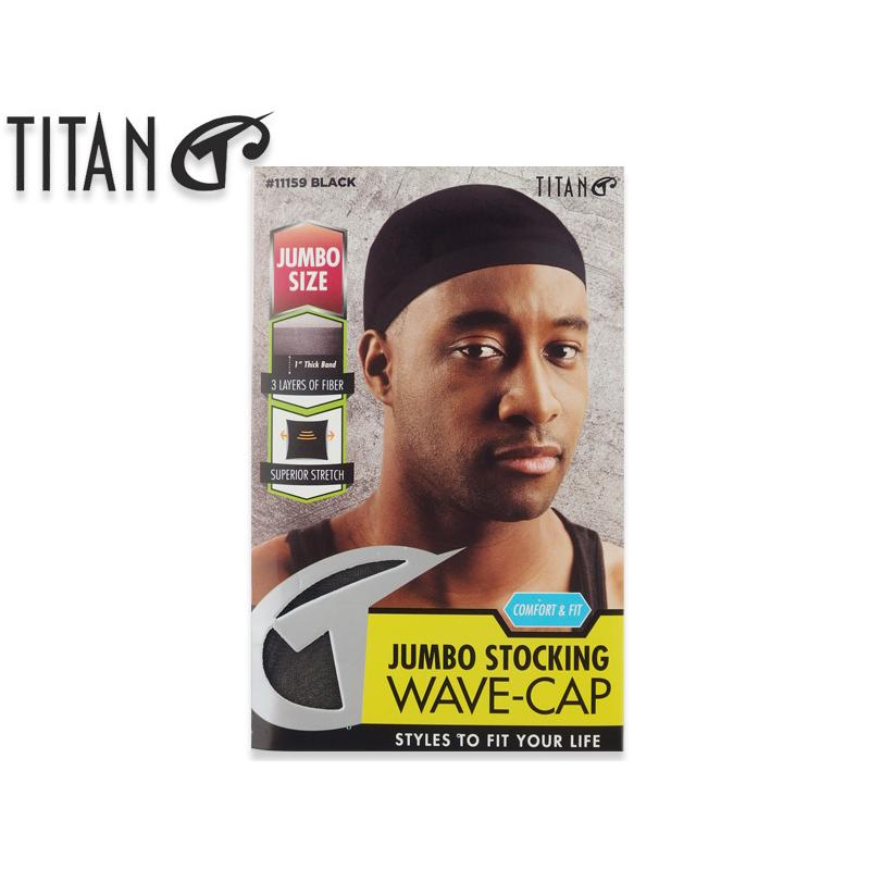 TITANDONNA タイタンドナ JUMBO STOCKING WAVE CAP BLACK ジャンボストッキング　ウェーブキャップ ブラック 18878 | 