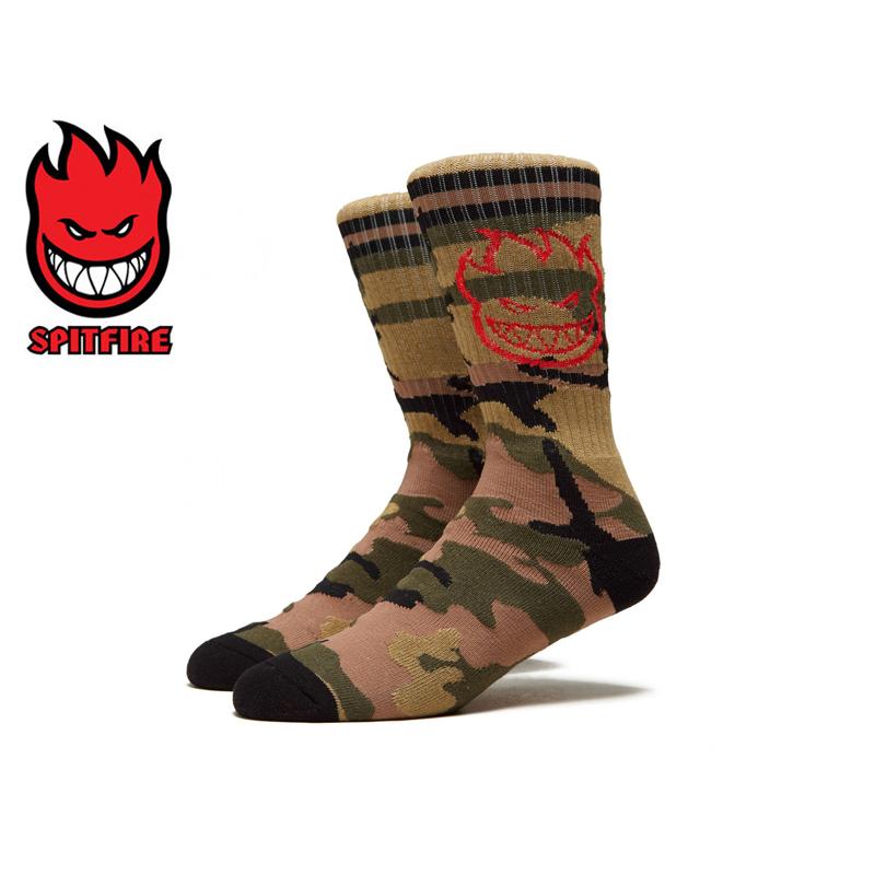 SPITFIRE【スピットファイア】BIGHEAD SOCKS CAMO/RED/BLACK ソックス カモ/レッド/ブラック 19102