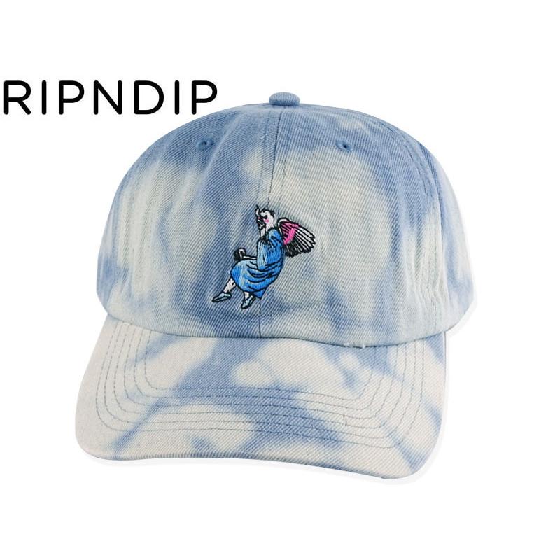 ☆RIPNDIP【リップンディップ】Heaven & Hell Denim Dad Hat Light