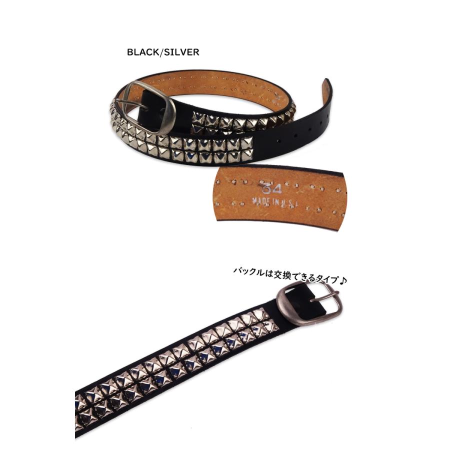 BRACKNEY LEATHER WORKS BLW 2PYRAMID STUD LEATHER BELT ブラックニーレザーワークス 2連スタッツ ベルト　9776 12208 20780　23045 |  | 01