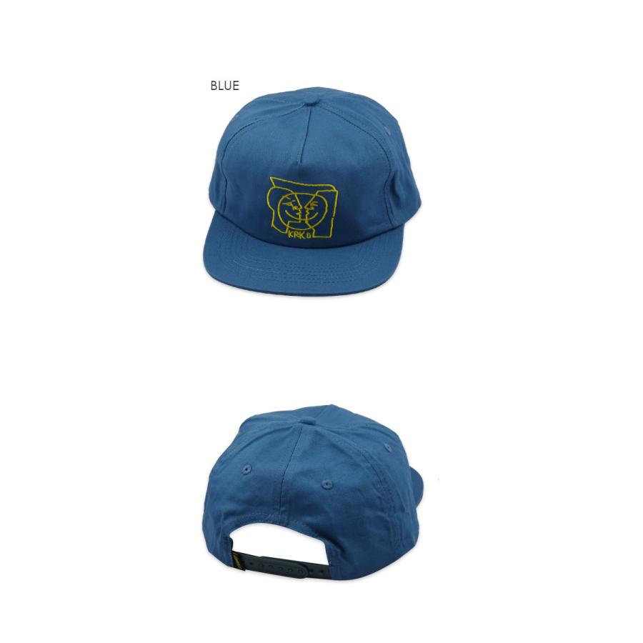 KROOKED クルキッド KRKD MOONSMILE RAW SNAPBACK CAP BLUE スナップ