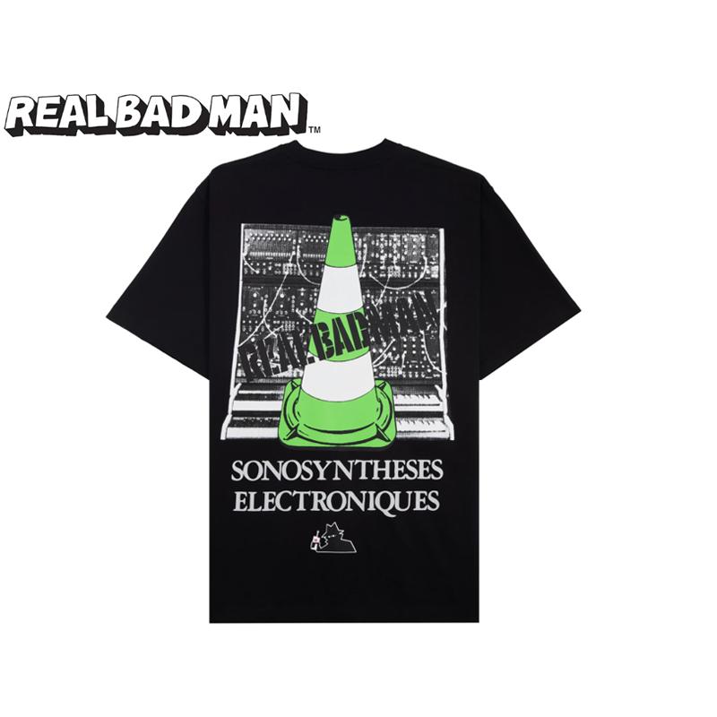 REAL BAD MAN リアルバッドマン SONOSYNTHESES T-SHIRTS BLACK Tシャツ 