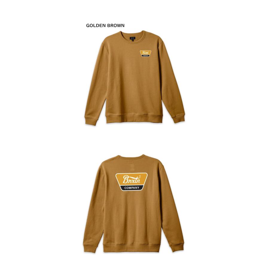 BRIXTON（ブリクストン） LINWOOD CREW GOLDEN BROWN クルーネック 