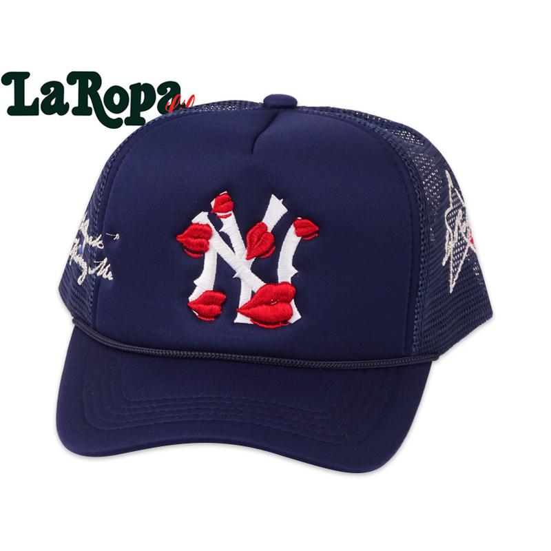 ラロパ　NYロゴ メッシュキャップ LA ROPA Life ラロパ SIGNATURE 'NY'TRUCKER HAT NAVY/WHITE