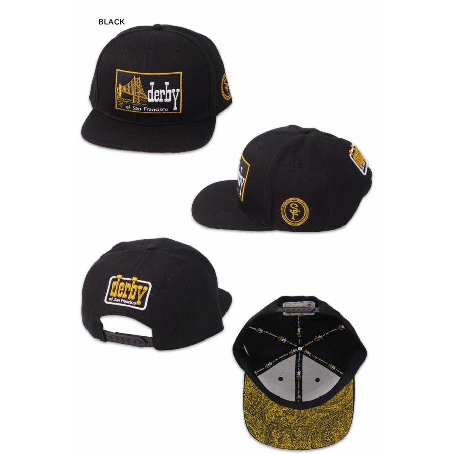 ダービー オブ サンフランシスコ ゴールド ロゴ スナップバック キャップ DERBY OF SANFRANSCISCO ダービーオブサンフランシスコ GOLD