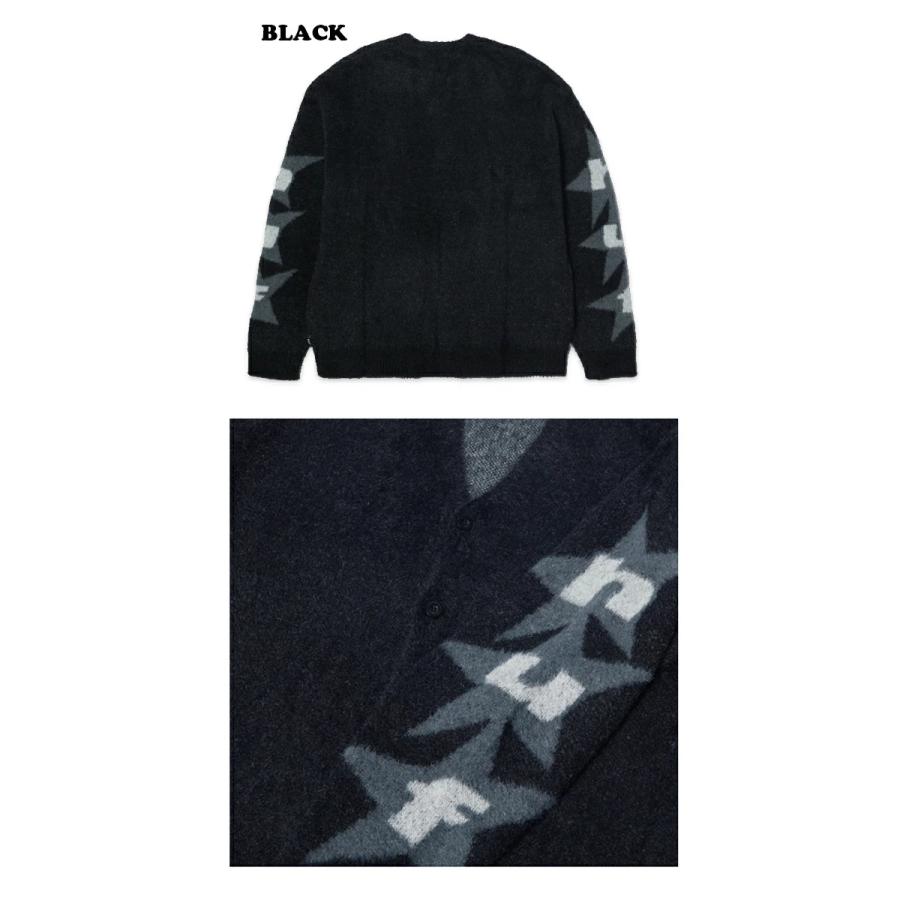 HUF URSA SHAGGY CARDIGAN カーディガン HUF（ハフ） URSA SHAGGY CARDIGAN BLACK シャギーカーディガン