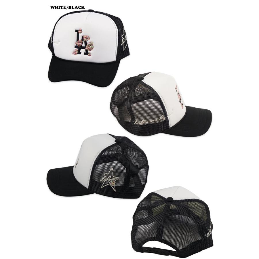 LA ROPA Life ラロパ SIGNATURE 'LA' RAINBOW TRUCKER HAT WHITE/BLACK