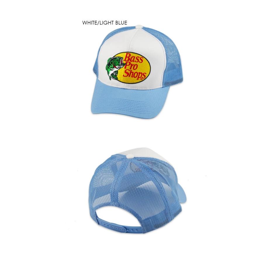 Bass Pro Shops バスプロショップス MESH TRUCKER CAP WHITE/LIGHT