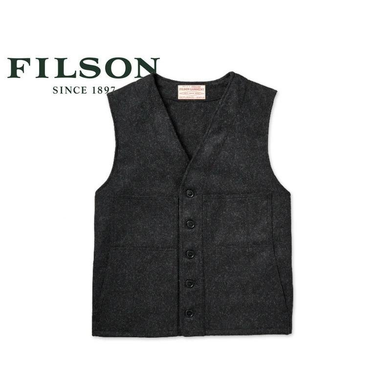 FILSON（フィルソン） MACKINAW WOOL VEST CHARCOAL マッキーノウール