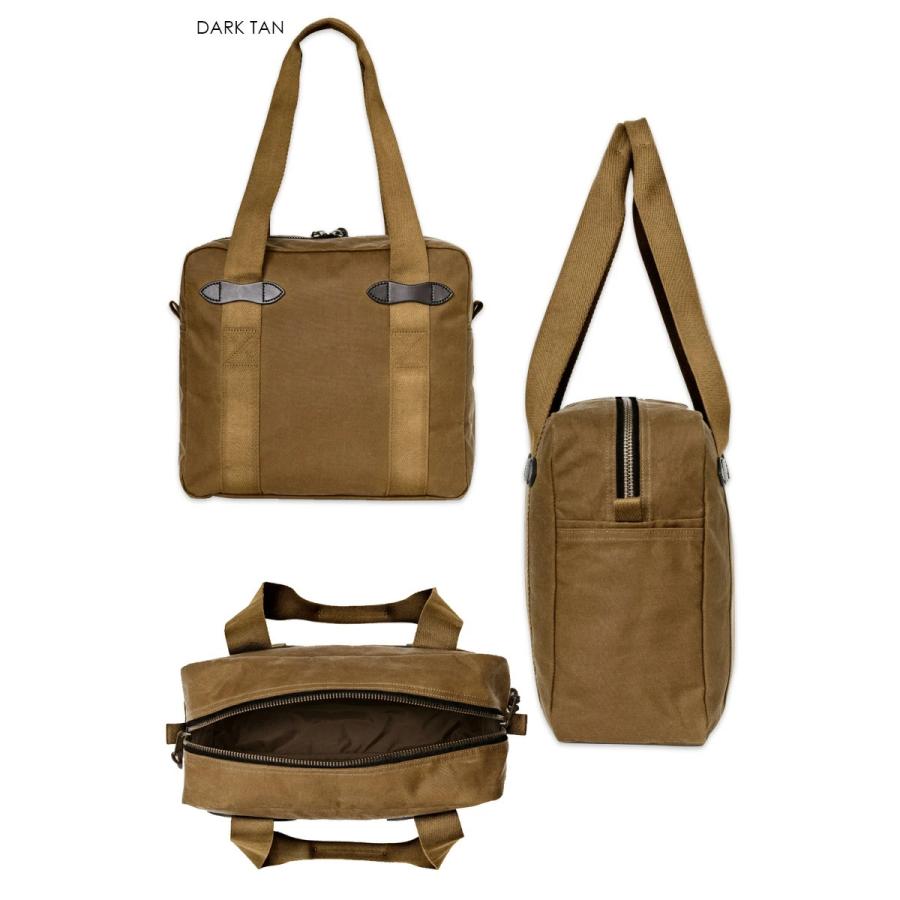 FILSON（フィルソン） TIN CLOTH ZIPPER TOTE BAG - DARK TAN ティン