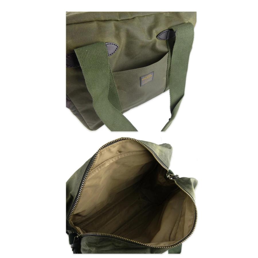 FILSON（フィルソン） TIN CLOTH ZIPPER TOTE BAG - OTTER GREEN