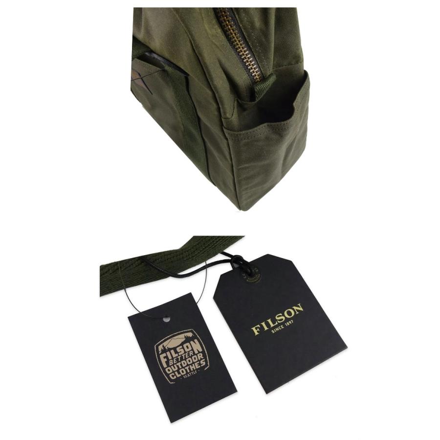 FILSON（フィルソン） TIN CLOTH ZIPPER TOTE BAG - OTTER GREEN