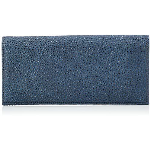 [ミカド] 長財布 黒桟革 極み ネイビー