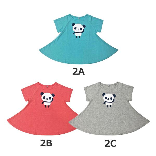 tシャツ キッズ 半袖 子ども用 子供 80 100 120 140 パンダ チュニック
