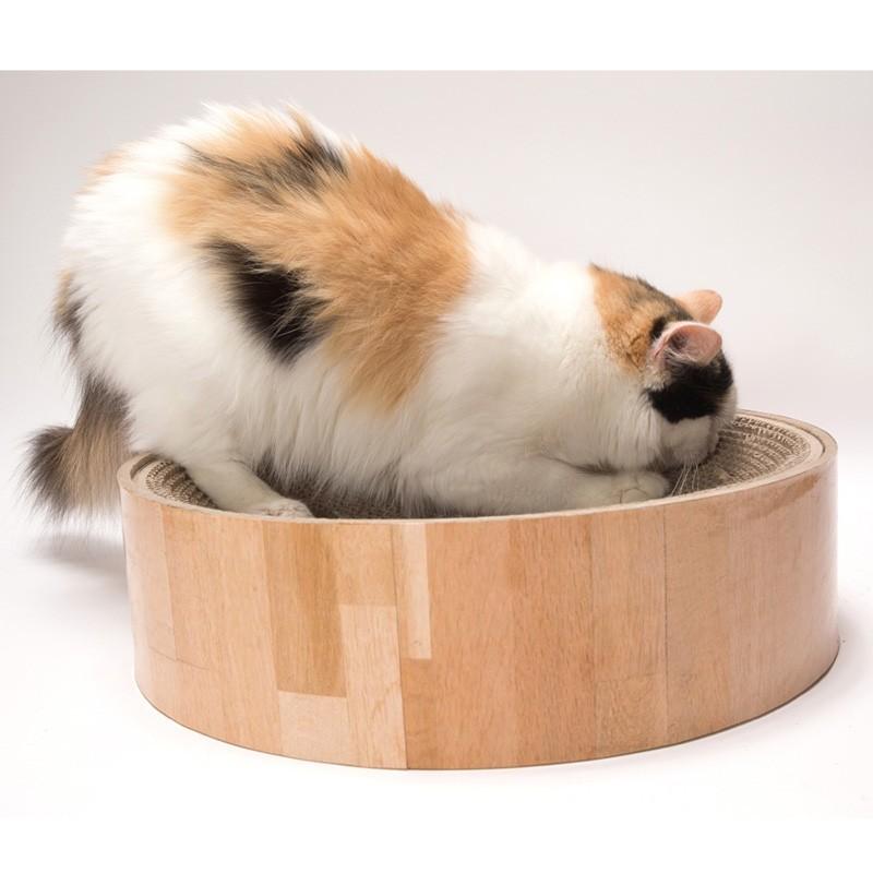 猫壱 バリバリボウル 猫柄 ライトブラウン ベッド 爪とぎ つめとぎ リラックス |  | 02