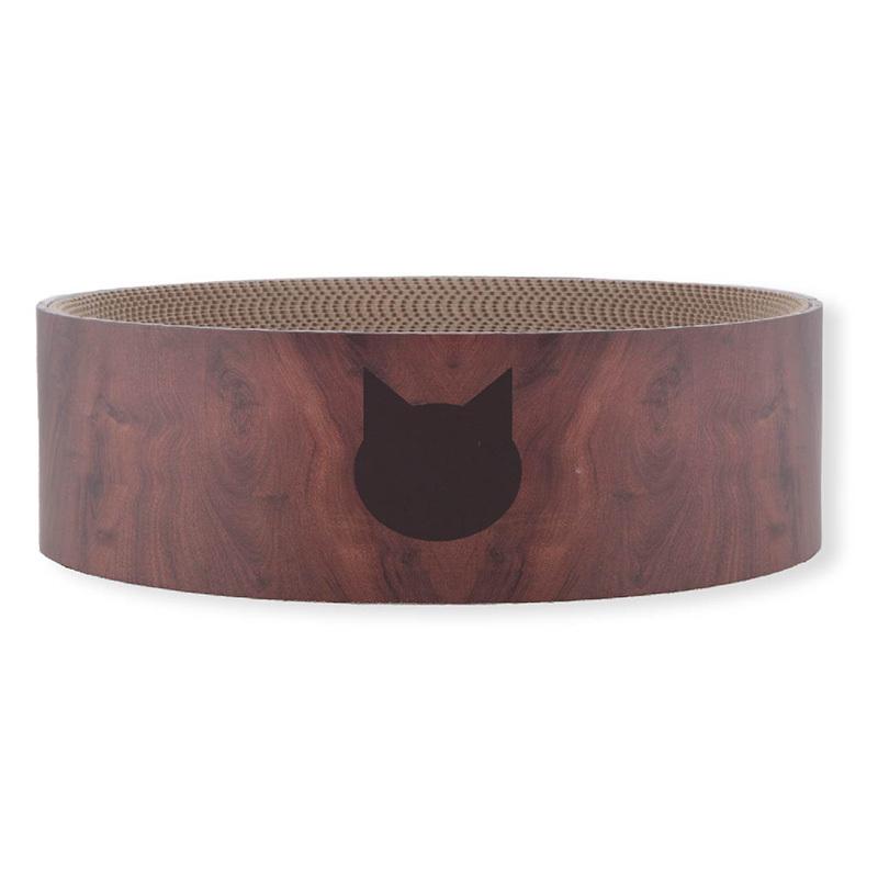 猫壱 バリバリボウル 猫柄 ダークブラウン ベッド 爪とぎ つめとぎ リラックス |  | 01